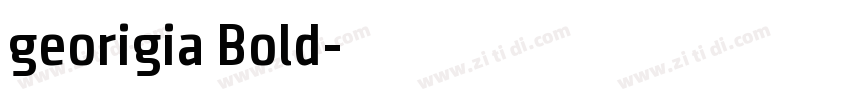 georigia Bold字体转换